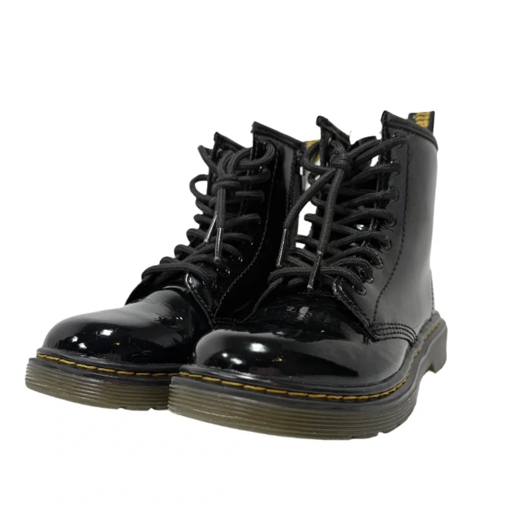 DR MARTENS | Black Patent Leather Lace Up Boot Junior 1460 Punky School Summer